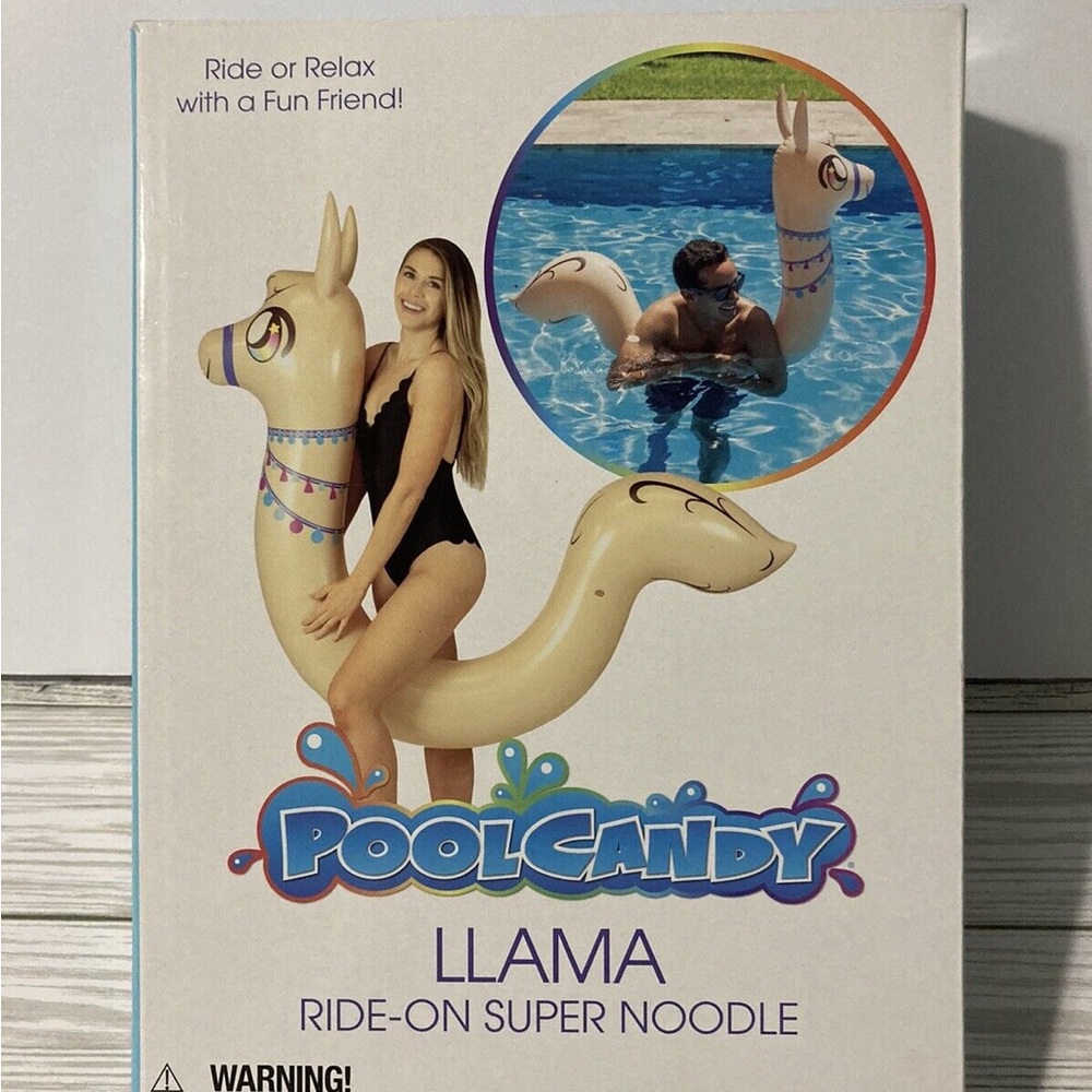Inflatable Ride-On Pool Noodle Llama Animal